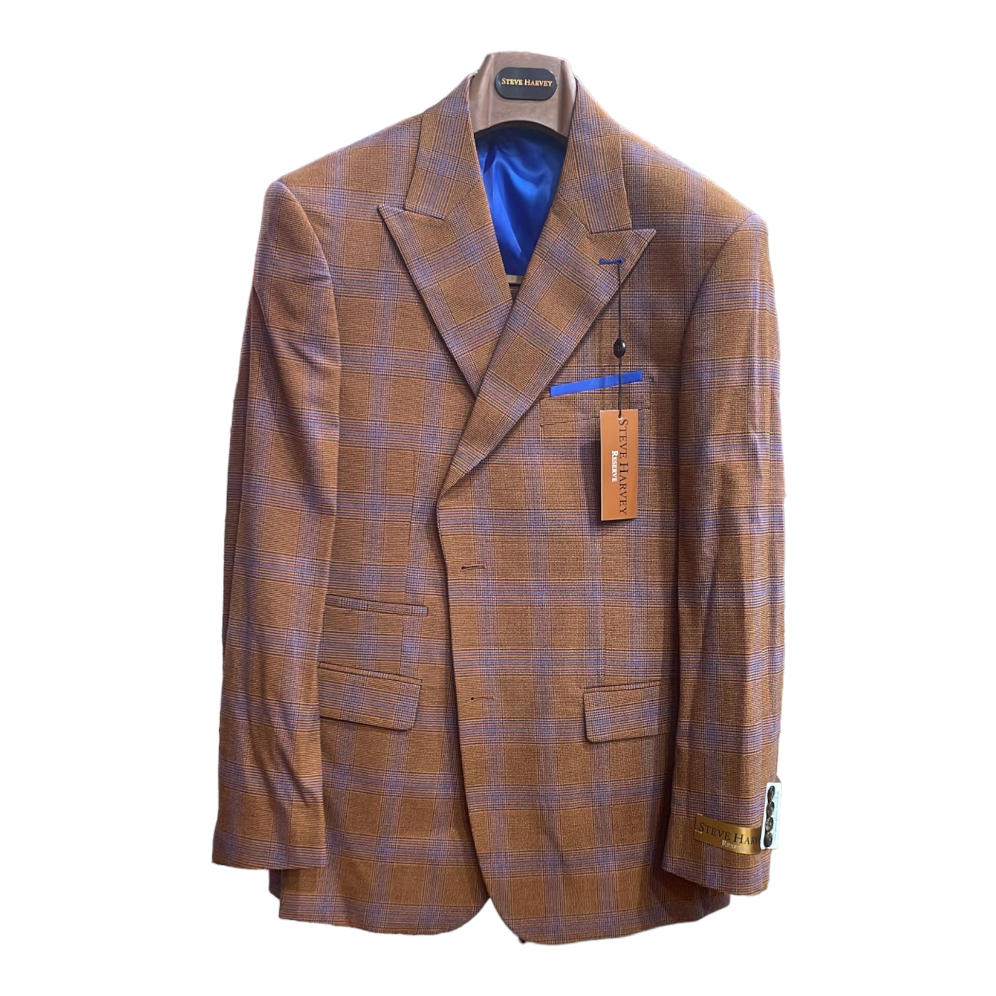 STEVE HARVEY: Plaid 3PC. SUIT. 123707SHS